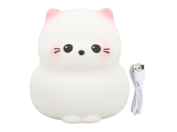 2026 lâmpada de Noite Gatinho Bonito Recarregável Usb com 3 Níveis de Brilho Controle Táctil Silicone para Crianças Quarto