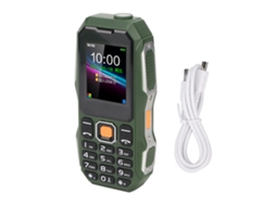 Mali celular para Idosos W2021 1.8 Polegadas Bateria 5800mah Mini Resistente com Alto falante Grande Verde Militar