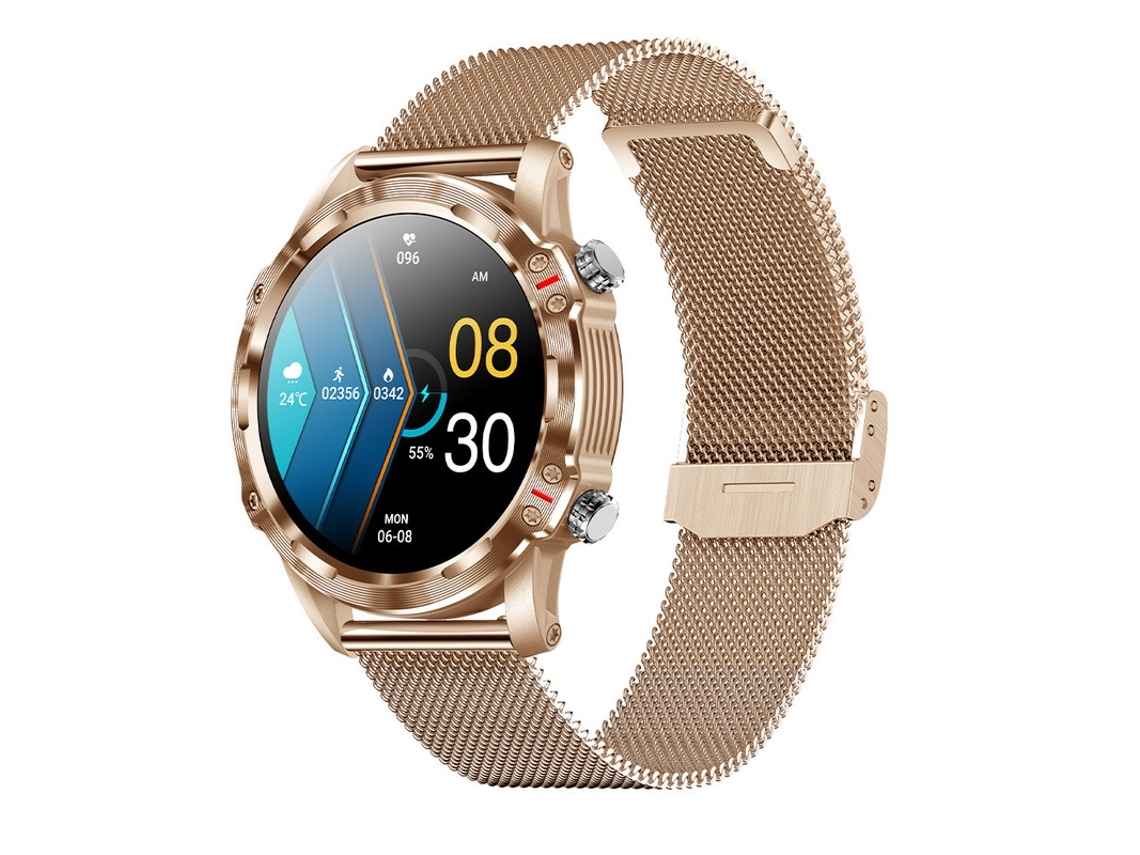 Smartwatch NISSGU Ecrã Touch de 1 32'' Modo Desportivo À Prova de Água Ip67 Rastreador de Frequência Cardíaca Ouro Rosa