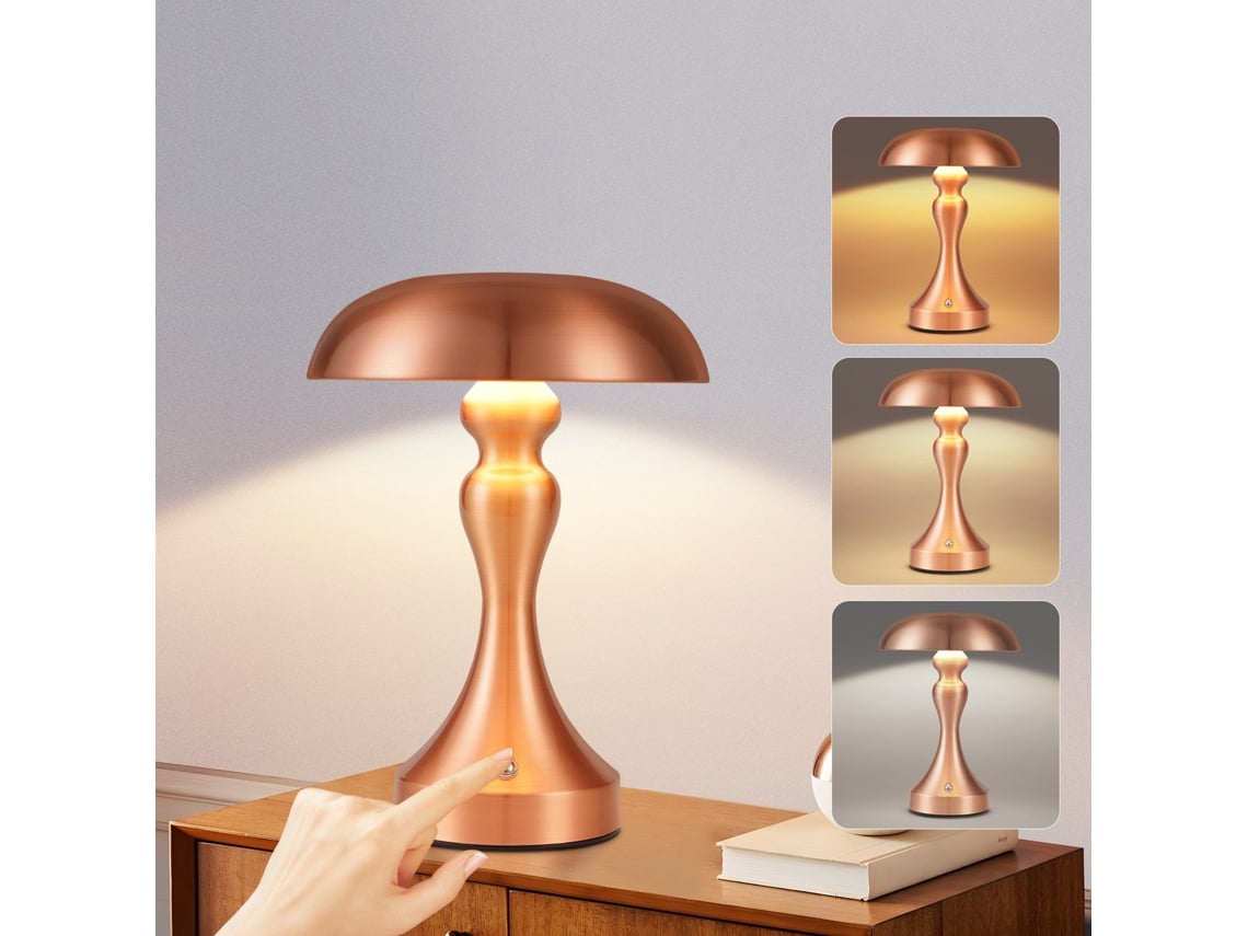 Luminária De Cabeceira Led Nettlife Com Controle De Toque, Sem Fio, Bateria, Vintage, Recarregável Por Usb