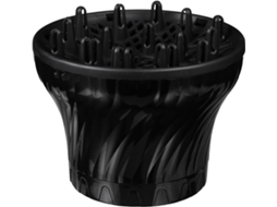 Difusor de ar leve para secador de cabelo em plástico transparente, para uso.