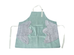 Avental Listrado Impermeável Com Bolsos Avental Feminino Avental De Cozinha Verde
