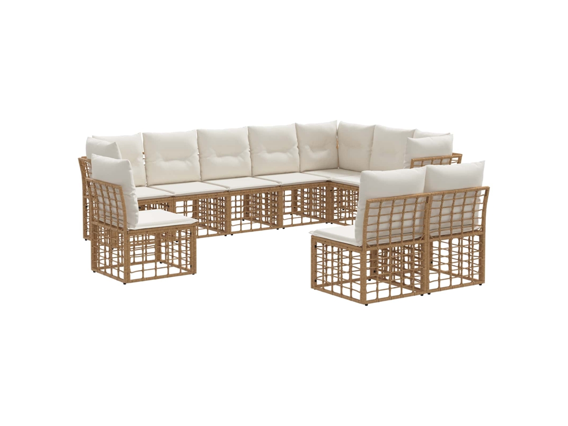 Maison Exclusive - Conjunto De Sofás Para Exterior Natural Poliéster