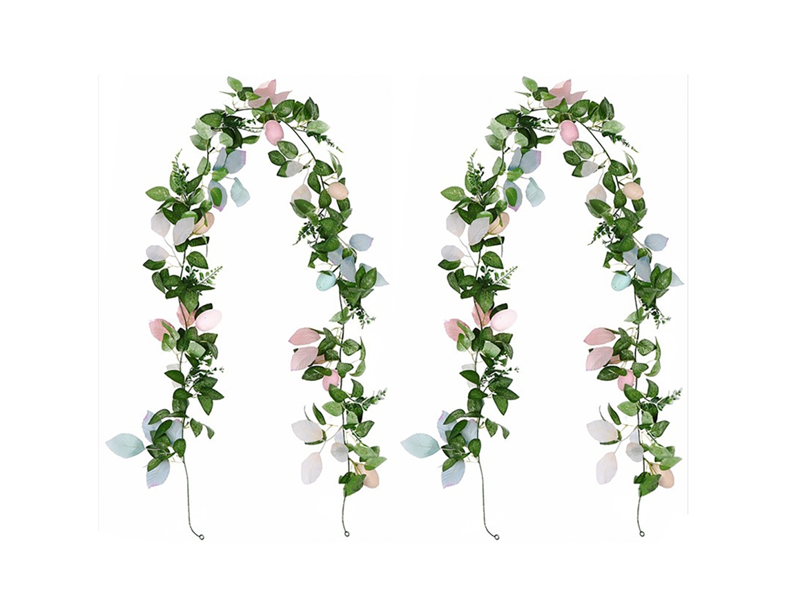 Laxiscreed Ramo Artificial De Folhas Verdes Para Decoração, Conjunto Com 2 Peças