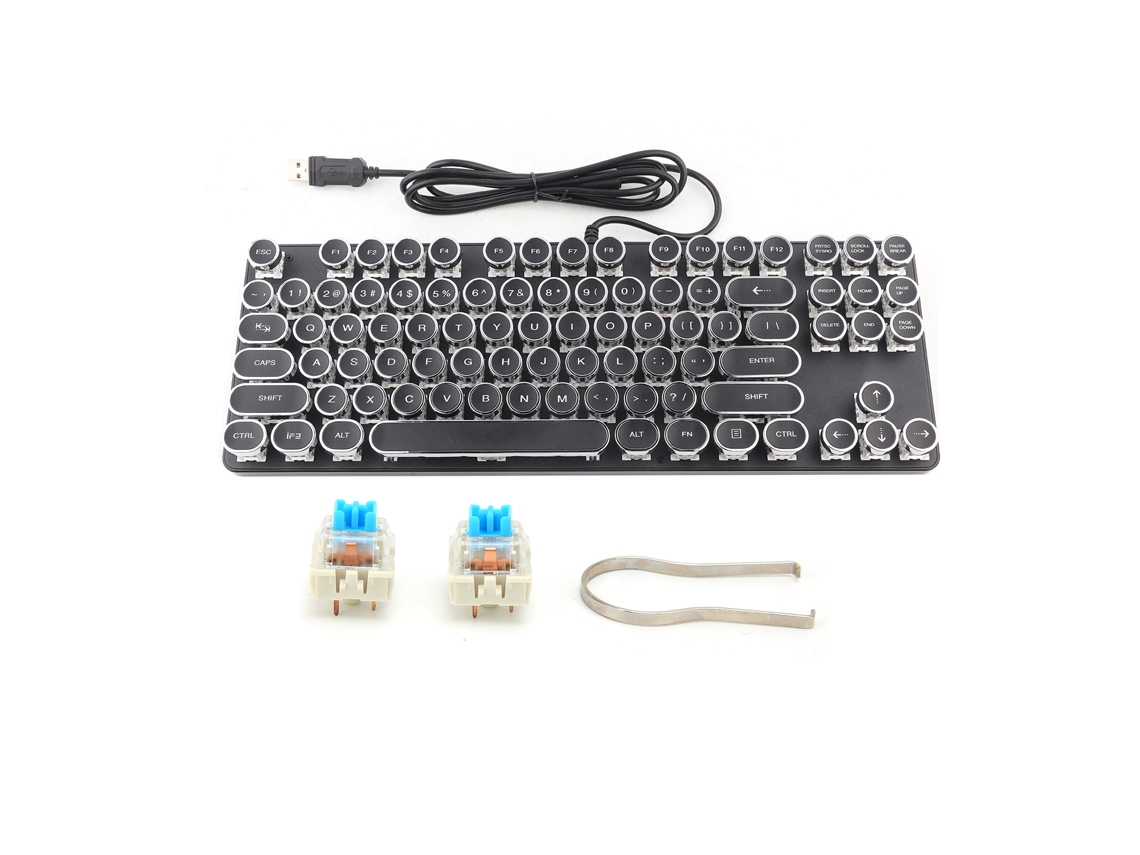 Teclado Punk 917 Redondo Vintage para Pubg Cafés