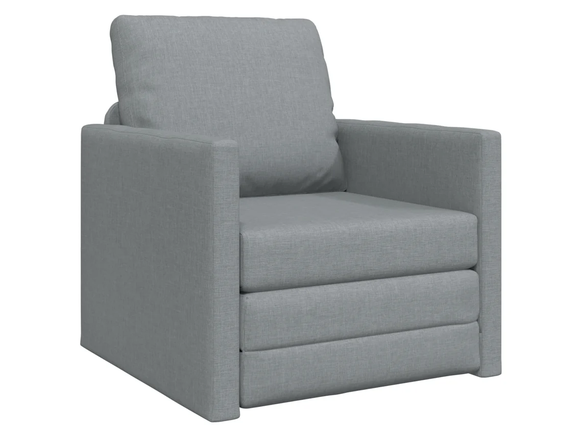 Conjunto 1 Sofá-cama Vidaxl Cinzento-claro Tecido (74 X 77 X 81 Cm)