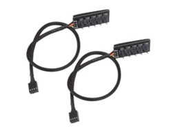 2 Peças Hub Splitter De Ventilador Pwm De 4 Pinos 1 Para 5 Vias Autoadesivo Para Conectores De 3/4 Pinos