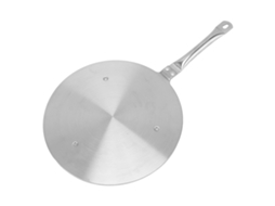Placa dissipadora de calor de aço inox de 24cm para fogão de indução com manípulo anti escaldante