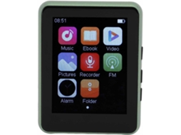 Reprodutor de MP3/MP4, Bluetooth 5.0, Tela, Alto-falante FM, Gravador com Rádio de 2/4 Vozes, Leitor de Ebooks