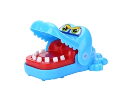 Primerox brinquedo de Mordida de Dentes Crocodilo Cartoon Fofo Jogo Infantil Plástico Azul