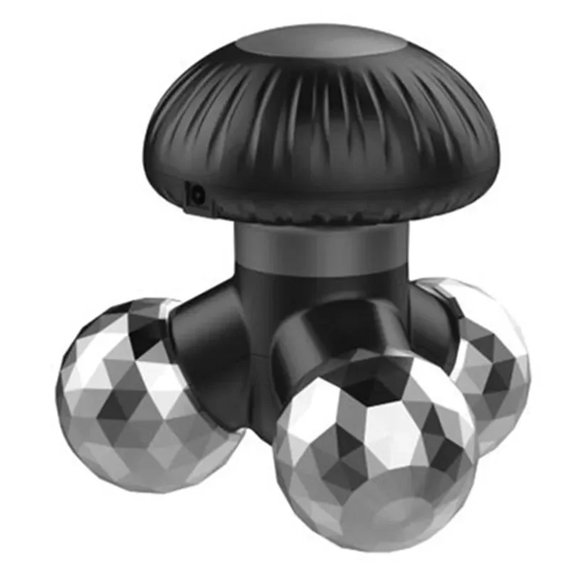 Massageador Portátil 4 em 1 com 3 Cabeças de Massagem, Mini Massageador MDUG (preto)