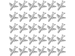 Tachinhas Em Formato De Avião Para Murais, Em Liga De Zinco Prateada, 60 Peças Design Criativo E Seguro Para Decoração
