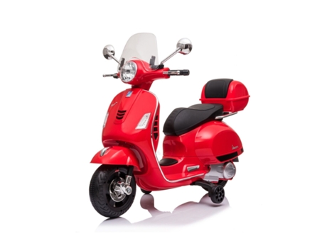Vespa Elétrica Moto para Crianças Piaggio Gt Vermelho 3-6 Anos 6V