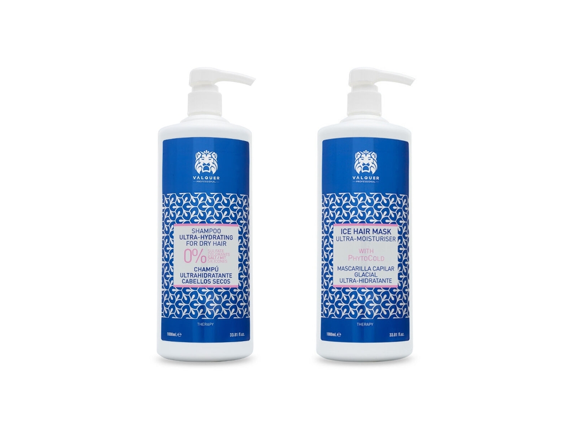 Conjunto de Cabeleireiro VALQUER Ice Effect Cabelo Seco 2 Peças
