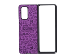 Aetheria capa de Telefone Xiaomi Mix Fold com Padrão Little Witch em Couro Abs Proteção Completa Roxa