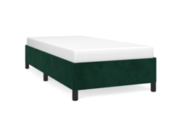 Estrutura de Cama Hanko em Veludo Verde Escuro (90x190 cm)
