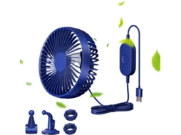Ventilador Usb Para Carro, Ventilação Ajustável, Silencioso E Potente