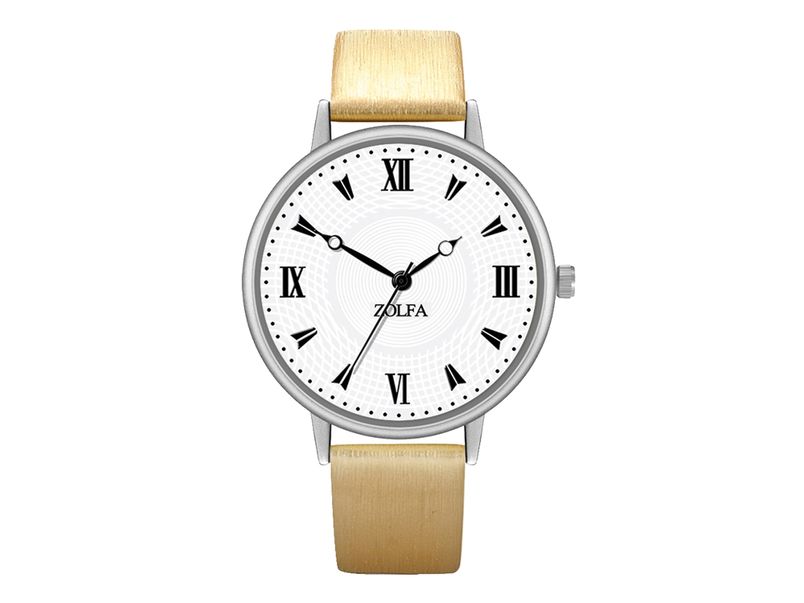 Reloj De Pulsera De Aleación Con Dial Redondo Reloj De Cuarta Pareja Dorado
