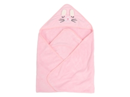 Toalha de Banho de Bebê com Capuz Gato Rosa LAXISCREED