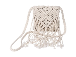 Bolsa Tassel Feminina, Bolsa Crochê Franjada Boho, Mochila Transversal Vintage Tecida À Mão