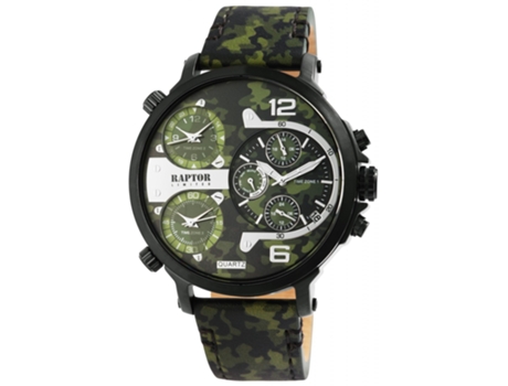 Relógio RAPTOR Limited Homem Multifuncional com Pulseira de Couro Genuíno com Costuras