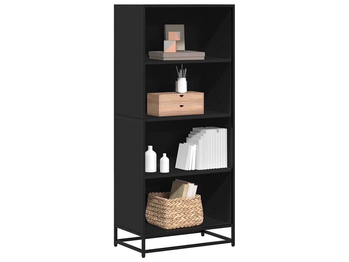 Vidaxl Estante 60x35x139 Cm Derivados De Madeira Preto