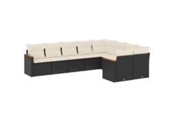 Garden Sofa Set, Garden Sofa Sets Vidaxl Preto Rattan / Vime (n/a)