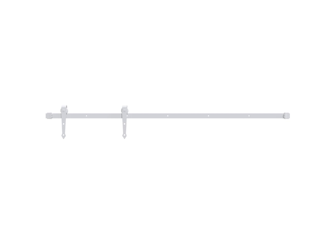 vidaXL Kit de ferragens para porta deslizante 183 cm aço branco
