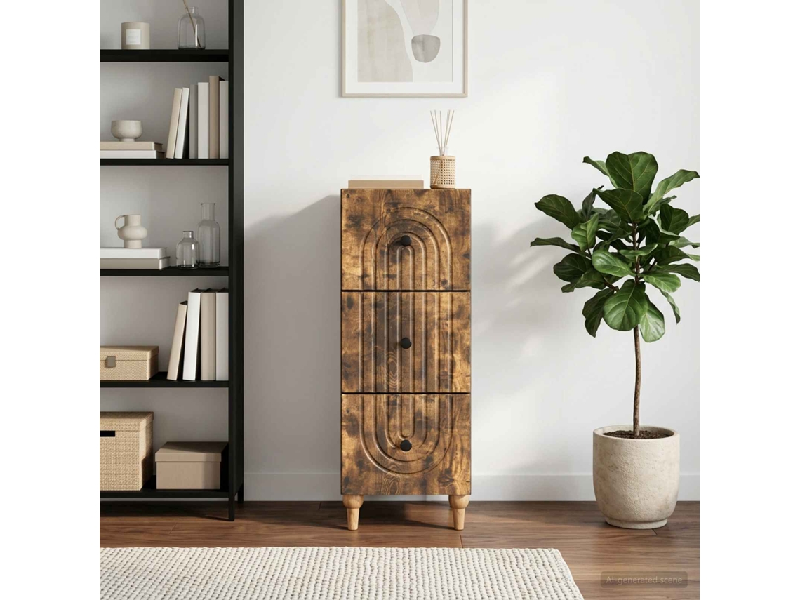 Vidaxl Gabinete De Gavetas 33 X 34,5 X 90 Cm Derivados De Madeira
