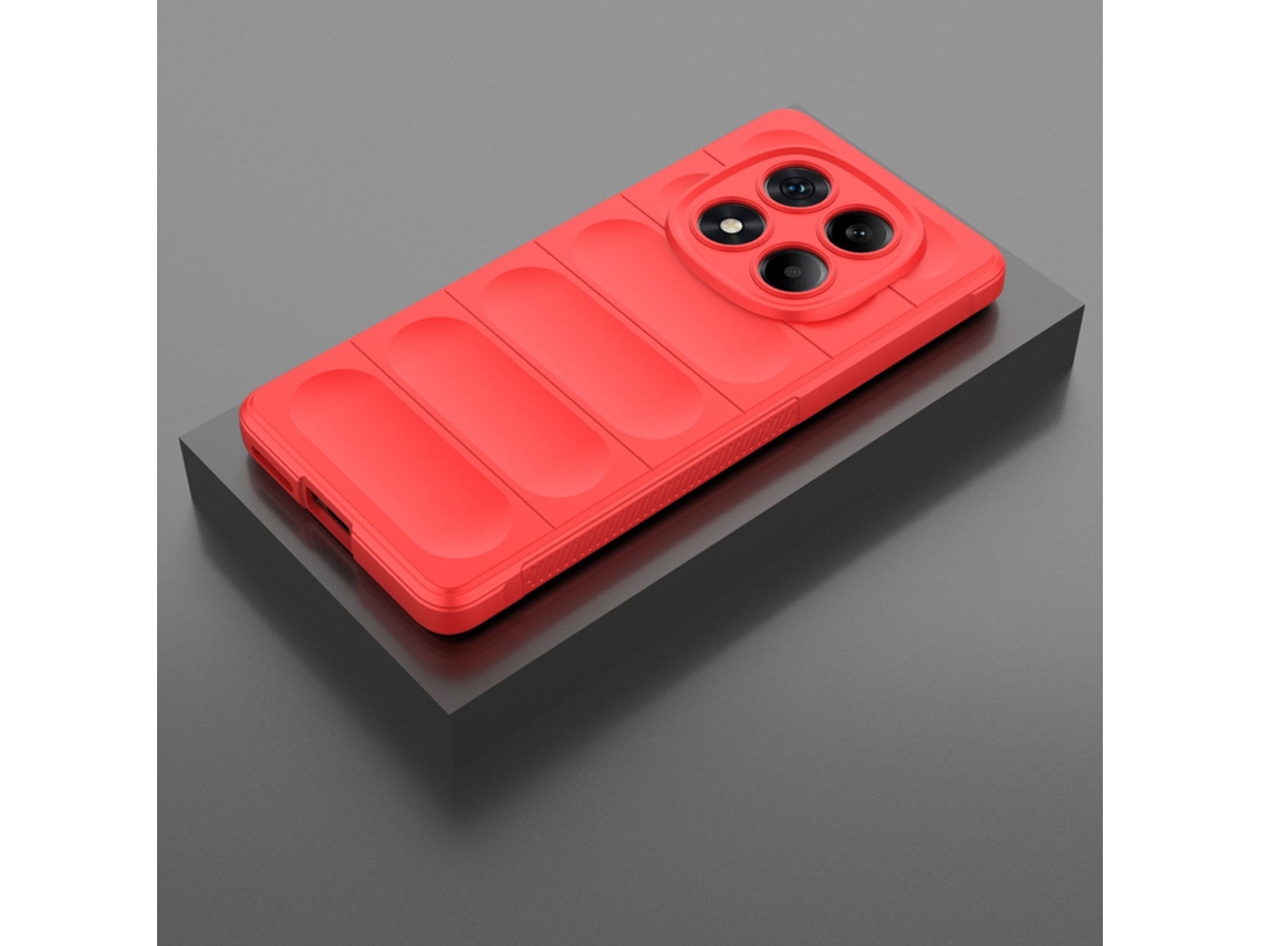 Capa Hexinyigjly Para Xiaomi Redmi Note 15 Pro Plus 5g Antichoque Com Toque Sensorial Vermelho