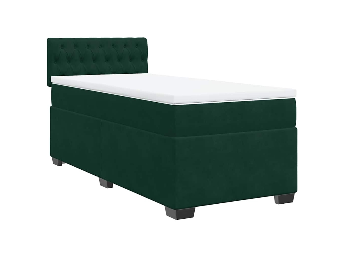 Box Spring Bed, Box Spring Beds Vidaxl Verde Veludo (100 X 200 Cm)