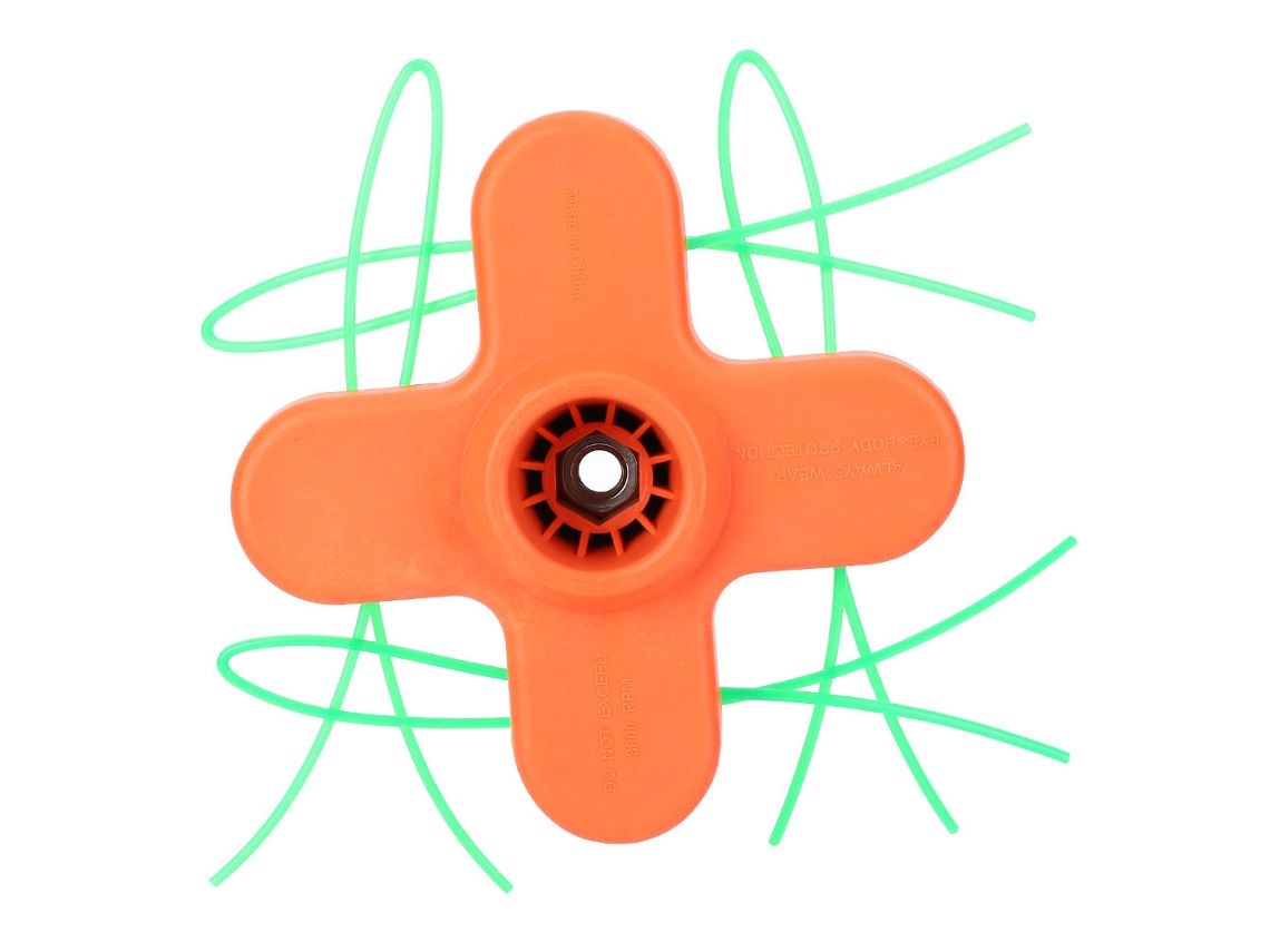 Cabeza De Cortacésped De Nailon Con 4 Líneas Accesorio De Podadora De Césped Naranja