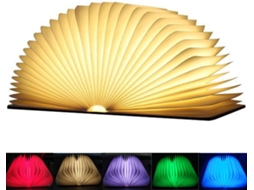 Luminária De Livro Madeira, Luminária De Livro Dobrável Led, Luz Noturna Criativa Para Decoração De Casa, Iluminação Decorativa Prática E Bonita