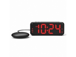 Despertador Vibratório Para Quem Tem Sono Pesado Ou Deficiência Auditiva, Visor Digital, Função De Alerta Sonoro.