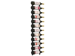 Porta-vinhos de parede para 12 garrafas em ferro preto, DKD HOME DECOR