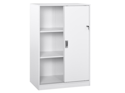 Armário de Escritório com 2 Portas Deslizantes e 3 Prateleiras S/MARCA (80x40x120 cm) branco