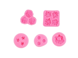 Molde De Silicone Mini Flor Série Diy - Ferramentas Para Confeitaria Artesanal, Decoração De Bolos Com Fondant, Chocolate E Açúcar - Molde Para Modela