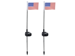 2pcs Lâmpadas de Jardim Bandeira Americana LED Decoração