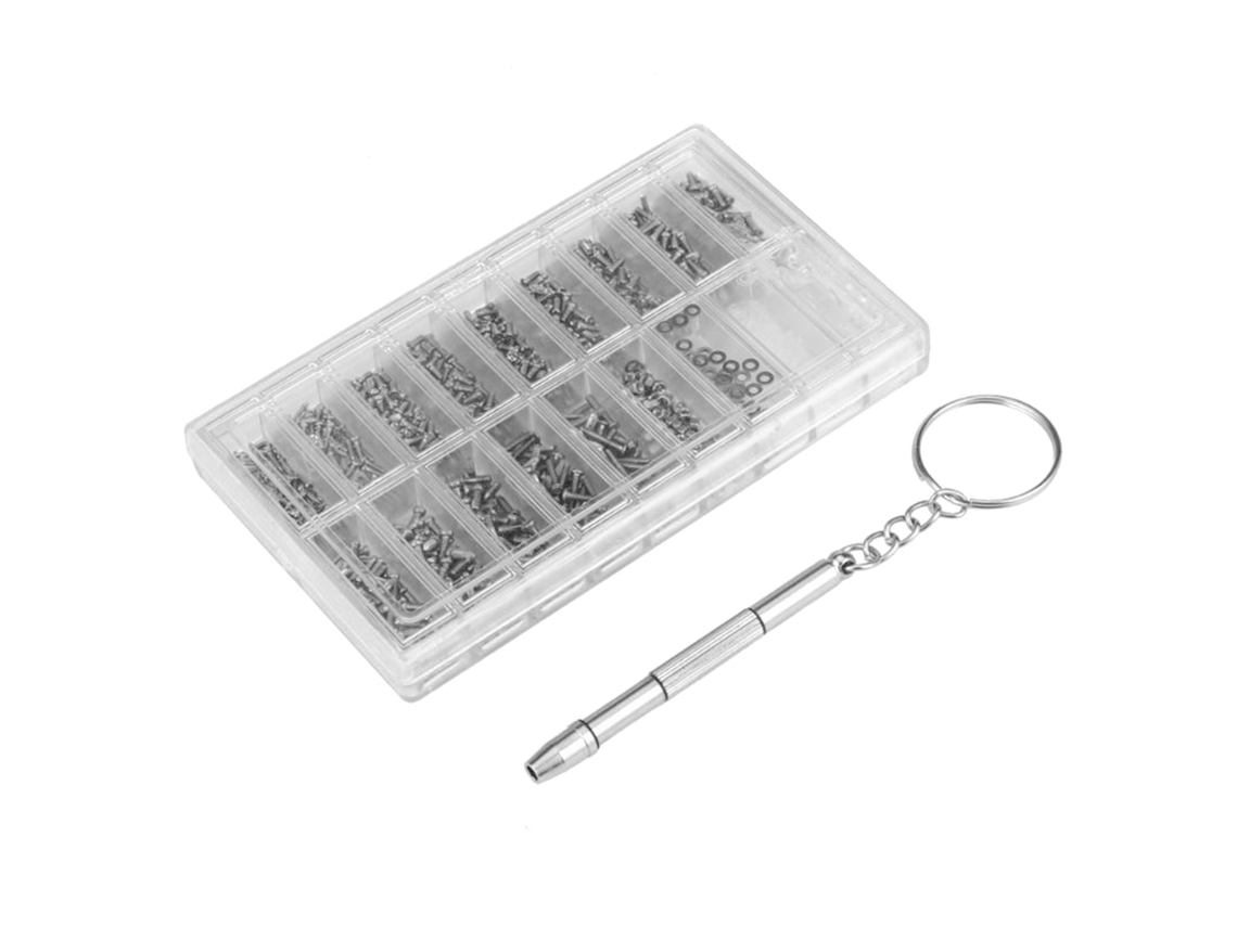 Kit De Reparo De Óculos Com 1000 Parafusos E Tampões, Caixa De Armazenamento Sortida, Design Compacto E Portátil Para Relógios E Óculos