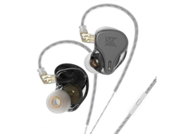 Fones de ouvido intra-auriculares KZ DQ6S com subwoofer dinâmico de três unidades de 1,2 m, estilo Hengrongshen e microfone