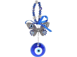 Pingente de vidro azul, amuleto de proteção contra o mau-olhado, decoração de parede para casa.