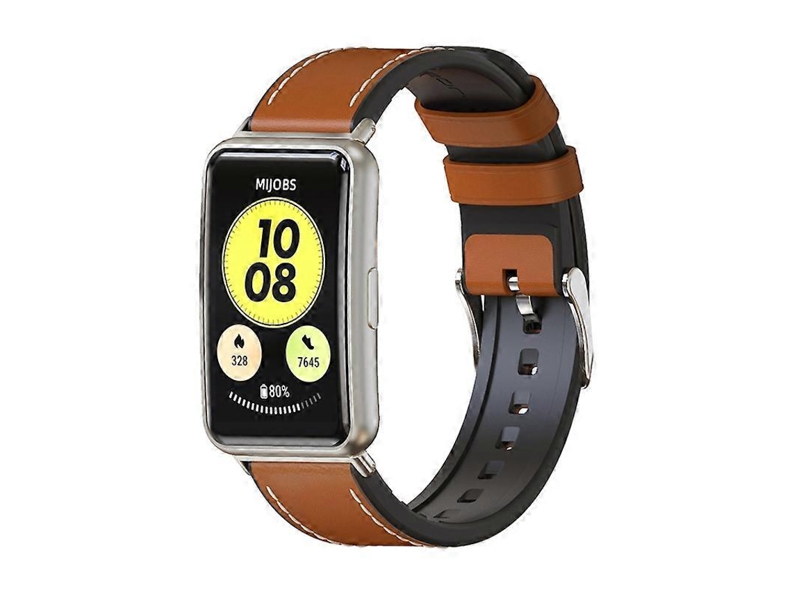 Pulseira De Couro Bovino Mijobs Para Huawei Watch Fit