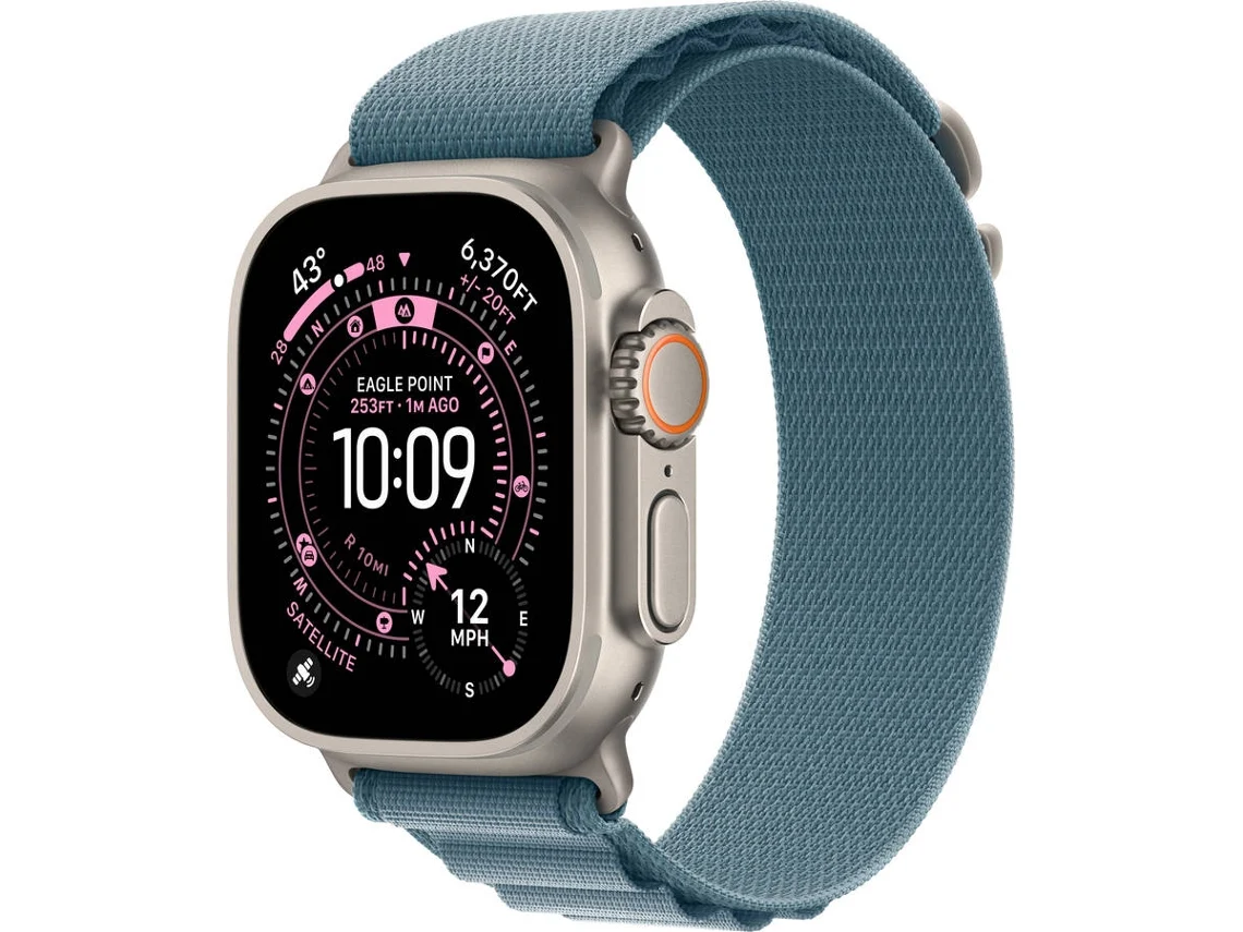 APPLE Watch Ultra 3 GPS + Cellular 49 mm Titânio Natural com Loop Alpine Azul-claro (Tamanho L)