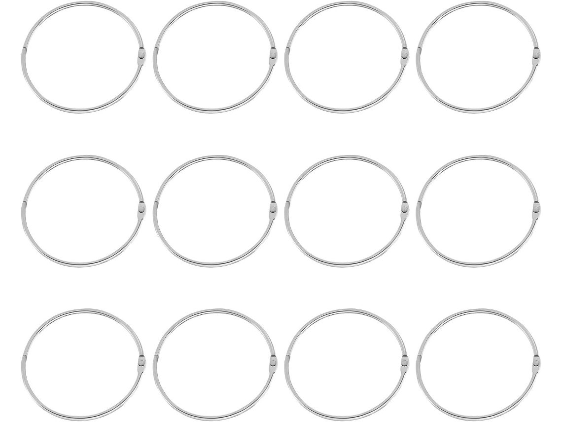 Conjunto de 12 Anéis de Metal de 10cm com 4 Polegadas, Pacote com 12 Unidades, Anéis de Metal Resistentes