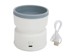 Limpador automático de pincéis de maquiagem elétrico com carregamento USB e motor potente.