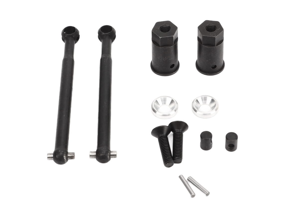 Mali eixo de Transmissão Dianteiro Cvd de Aço 54mm para Axial Yeti Jr 1/18 Peça de Reposição Rc Preto