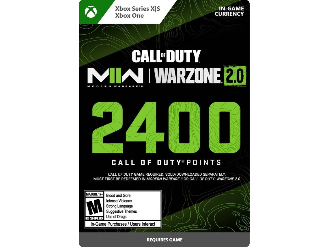 Cartão Xbox Call Of Duty Points 2400 Points (Formato Digital)