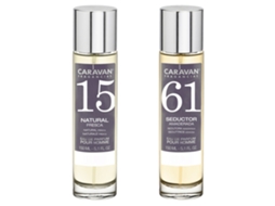 Conjunto de 2 Perfumes CARAVAN para Homem Nº61 e Nº15