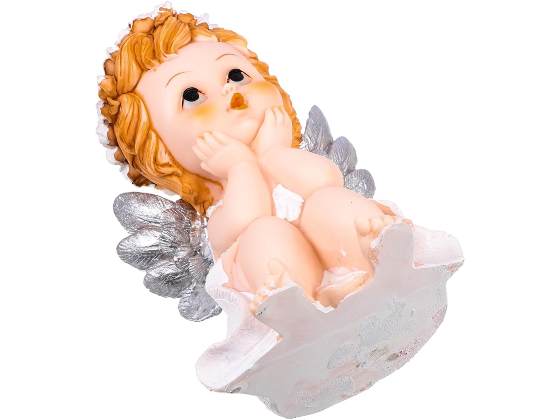 Estátua Compacta E Resistente Ao Desbotamento, De Anjo, Estilo Elegante, Para Casa.