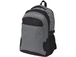 vidaXL Mochila escolar 40 L preto e cinzento